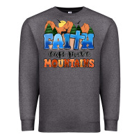 Charcoal Heather faith can move mountains Premium Sweatshirt - MaliasSmallBusiness