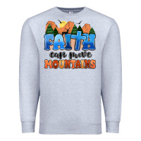 Heather Grey faith can move mountains Premium Sweatshirt - MaliasSmallBusiness
