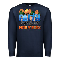 Navy faith can move mountains Premium Sweatshirt - MaliasSmallBusiness