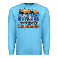 Ocean Blue faith can move mountains Premium Sweatshirt - MaliasSmallBusiness