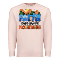 Pale Pink faith can move mountains Premium Sweatshirt - MaliasSmallBusiness