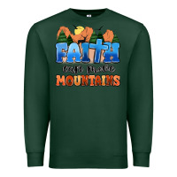 Sports Green faith can move mountains Premium Sweatshirt - MaliasSmallBusiness