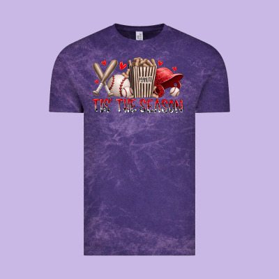 Tis The Season Baseball Vintage Tee Designed By Racoondesign