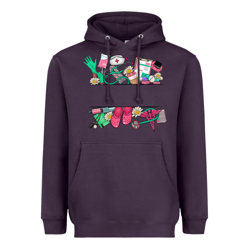 Custom Name Nurse Heavyweight Hoodie by NancyCooperArtShop | Teevron