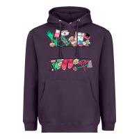 Plum custom name nurse Heavyweight Hoodie - NancyCooperArtShop