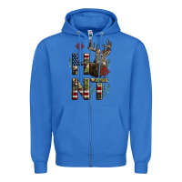 True Royal Deer Hunting Usa Flag Zipper Hoodie - LillyAllenDesigns