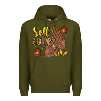 Army Green black woman self love nails Premium Hoodie - Artiststas