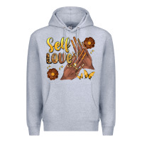 Heather Grey black woman self love nails Premium Hoodie - Artiststas