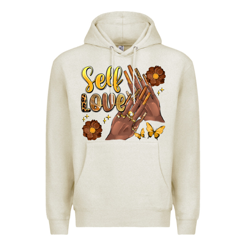 Black Woman Self Love Nails Premium Hoodie by Artiststas | Teevron