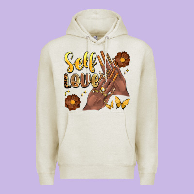 Black Woman Self Love Nails Premium Hoodie Designed By Artiststas