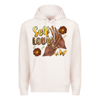 Pale Pink black woman self love nails Premium Hoodie - Artiststas