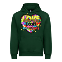 Forest Green love needs no words Urban Hoodie - NancyCooperArtShop