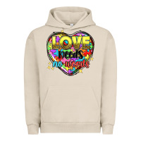Pigment French Oak love needs no words Urban Hoodie - NancyCooperArtShop