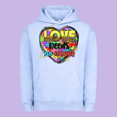 Love Needs No Words Urban Hoodie Designed By Nancycooperartshop