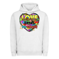Pigment Lunar Rock love needs no words Urban Hoodie - NancyCooperArtShop