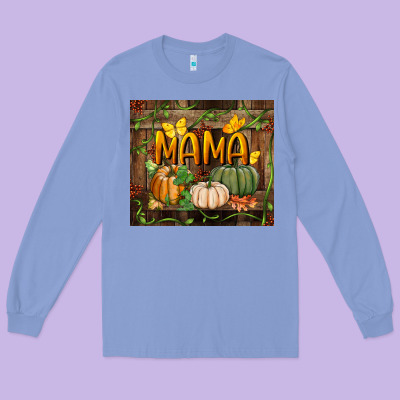 Mama Pumpkin Tumbler Long Sleeve Tee Designed By Bundleandbundleshop
