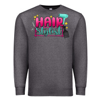 Charcoal Heather hair stylist Premium Sweatshirt - MaliasSmallBusiness