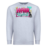 Heather Grey hair stylist Premium Sweatshirt - MaliasSmallBusiness
