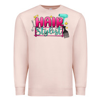 Pale Pink hair stylist Premium Sweatshirt - MaliasSmallBusiness