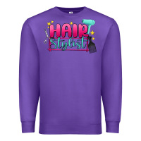 Purple hair stylist Premium Sweatshirt - MaliasSmallBusiness