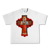 Lunar Rock lady of guadalupe rose cross, Urban Heavy Tee - BarkalooDesign