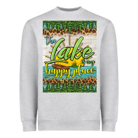 Heather Grey the lake is my happy place air freshener Heavyweight Sweatshirt - HRA Design Shop