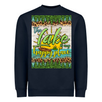 Navy the lake is my happy place air freshener Heavyweight Sweatshirt - HRA Design Shop