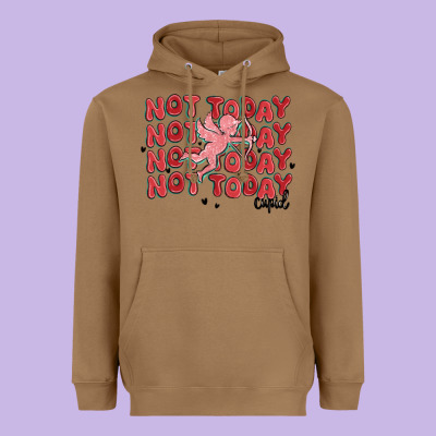 Not Today Cupid Heavyweight Hoodie Designed By Maliassmallbusiness
