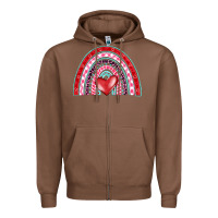 Chestnut valentine's day rainbow Zipper Hoodie - BarkalooDesign