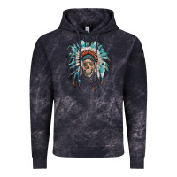 Cloud Black indian headdress with native american skull Vintage Hoodie - RanaPortraitStore