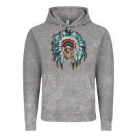 Cloud Rock indian headdress with native american skull Vintage Hoodie - RanaPortraitStore
