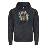 Indian Headdress With Native American Skull Vintage Hoodie | Teevron