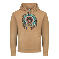Vintage Camel indian headdress with native american skull Vintage Hoodie - RanaPortraitStore