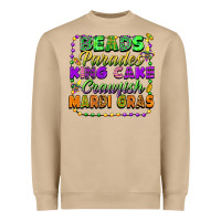 Mushroom beads parades king cake crawfish mardi gras Heavyweight Sweatshirt - FaDigitalArtStudio