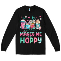 Black easter coffee makes me so hoppy Long Sleeve Tee - Jasminsmagicworld