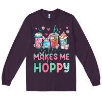 Plum easter coffee makes me so hoppy Long Sleeve Tee - Jasminsmagicworld