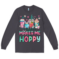 Smoke easter coffee makes me so hoppy Long Sleeve Tee - Jasminsmagicworld