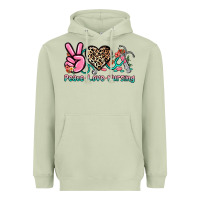 Matcha peace love nursing Heavyweight Hoodie - NancyCooperArtShop