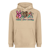 Mushroom peace love nursing Heavyweight Hoodie - NancyCooperArtShop