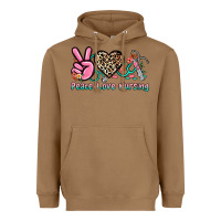 Toasted Coconut peace love nursing Heavyweight Hoodie - NancyCooperArtShop