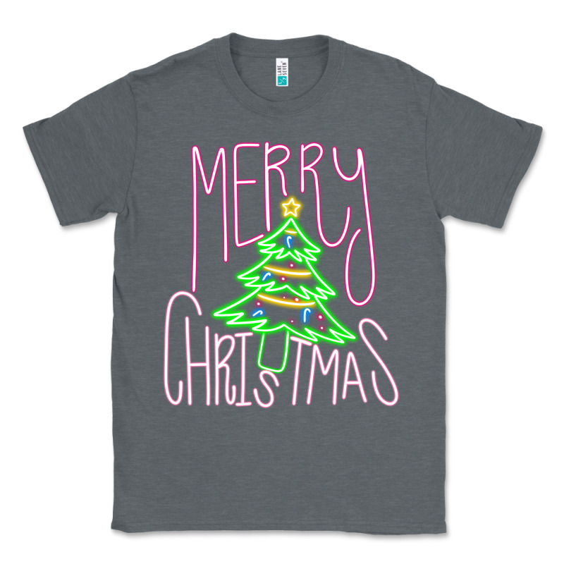 Merry Neon Christmas Classic Tee by CowhideDigitalArt | Teevron
