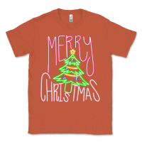 Copper Merry Neon Christmas Classic Tee - CowhideDigitalArt