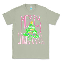 Matcha Merry Neon Christmas Classic Tee - CowhideDigitalArt