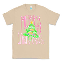 Mushroom Merry Neon Christmas Classic Tee - CowhideDigitalArt