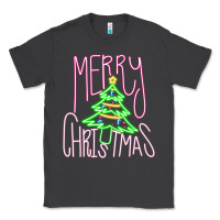 Smoke Merry Neon Christmas Classic Tee - CowhideDigitalArt