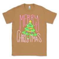 Toasted Coconut Merry Neon Christmas Classic Tee - CowhideDigitalArt