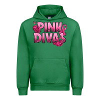 Emerald Pink Divas Breast Cancer Urban Hoodie - NancyCooperArtShop