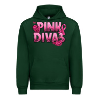Forest Green Pink Divas Breast Cancer Urban Hoodie - NancyCooperArtShop