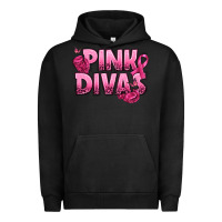 Pigment Black Pink Divas Breast Cancer Urban Hoodie - NancyCooperArtShop