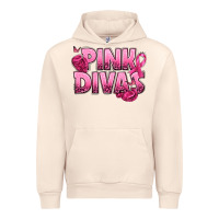 Sandshell Pink Divas Breast Cancer Urban Hoodie - NancyCooperArtShop